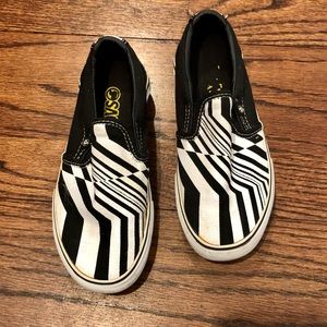 DVS Black & White Slauson Slip-On Shoe. Size 13.